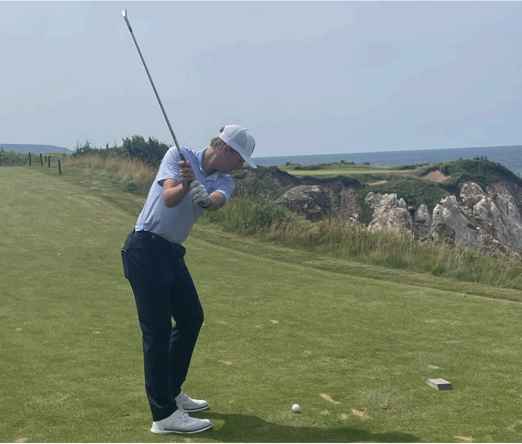 Gifted golfer: Freshman Will Johnson hones his golf game at a golf course in Inverness, Nova Scotia. Johnson had an successful freshman season in which he qualified for several major tournaments including the Central League Championship, District 1 Championship and PIAA Individual State Golf Championship. 